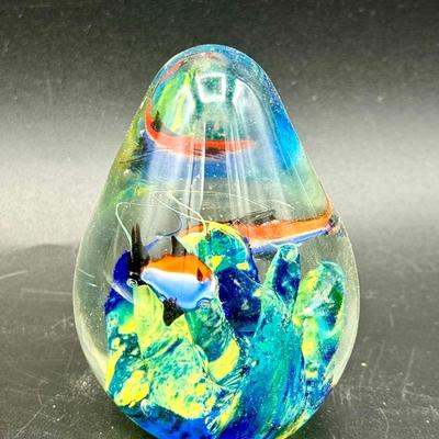 Murano Style Fish Paperweight 