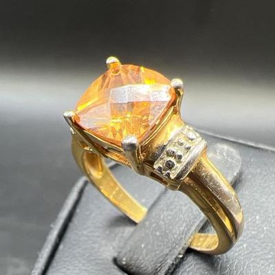 Peaches ‘N Cream Ring with Diamond Accents — Imperfect