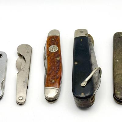 (5) Vintage Pocket Knives 