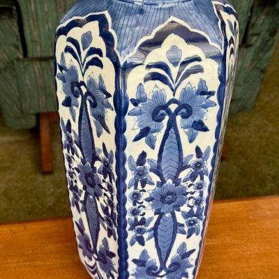 Blue & White Decorative Vase