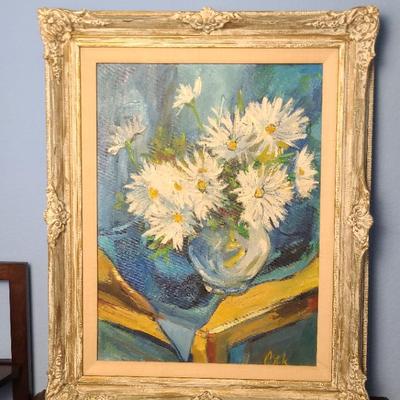 Signed Floral Painting by Cook