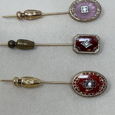 Stick Pins With Gemstones