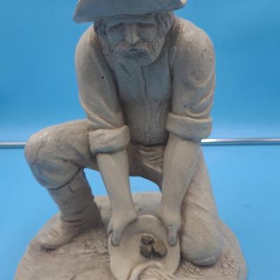Vintage Johnny Prospector Florentine Art Studio Gold Panner/Gold Digger Statue