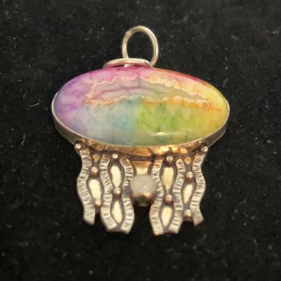 Solar Quartz Pendant On 925 Silver