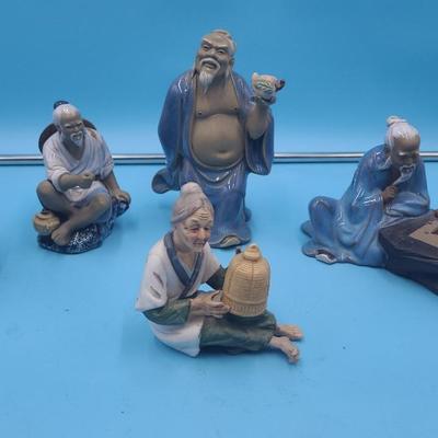 Vintage Chinese Mudman and Inarco Japanese Figurines 