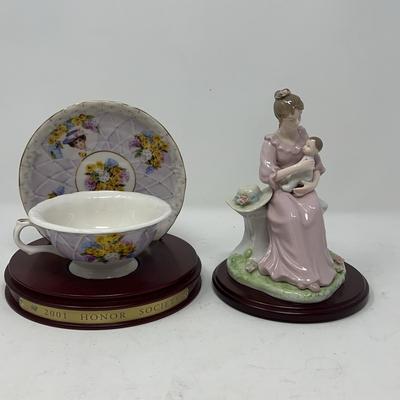 Lady And Child Figurine 