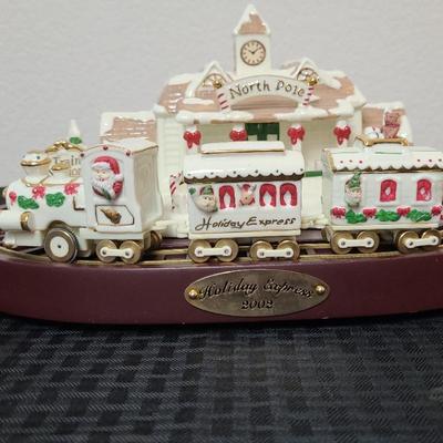 Holiday Porcelain Musical Christmas Train, Avon 2002
