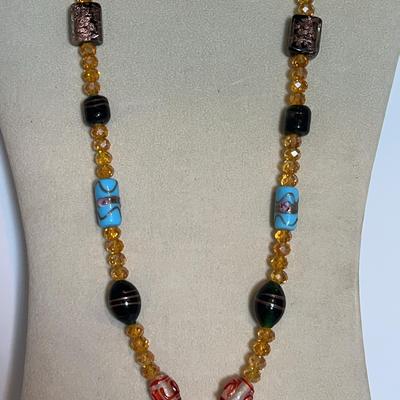 Handmade Venetian Glass Beads With Crystals