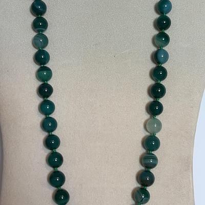 Botswana Agate Hand-knit On Silk