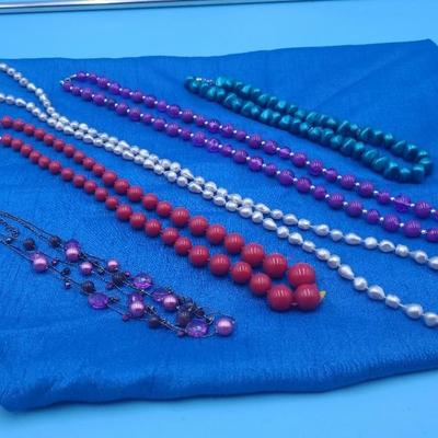 Multiple Colored Bead Necklaces and More