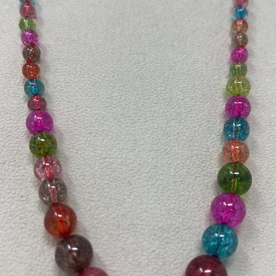 Multicolored Lab Tourmaline Necklace 