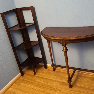 Half-moon Table and Corner Accent Display Unit