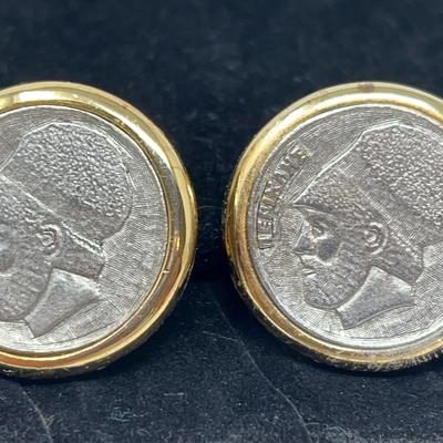 Vintage Nepikahe Greek Coin Earrings