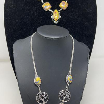 Mosaic Jasper On 925 Silver