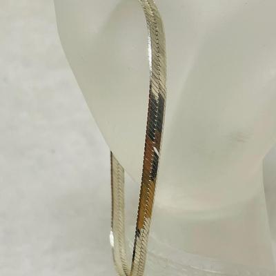 Italian Sterling Silver Herringbone Bracelet