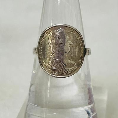 Austria Empress Maria Theresa Thaler Coin Ring