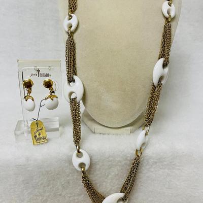 “Trifari” Never Worn Earrings and Necklace Set