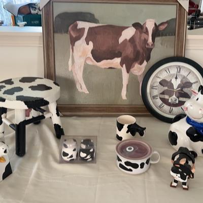 Cow Themed Home Decor- Lot of 9