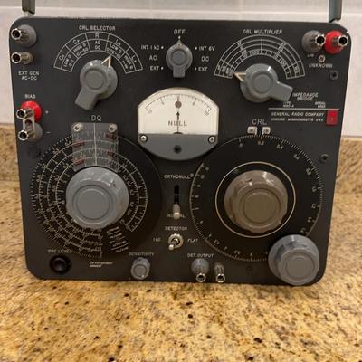 Vintage General Radio 1650-A Impendance Bridge in Carrying Case 