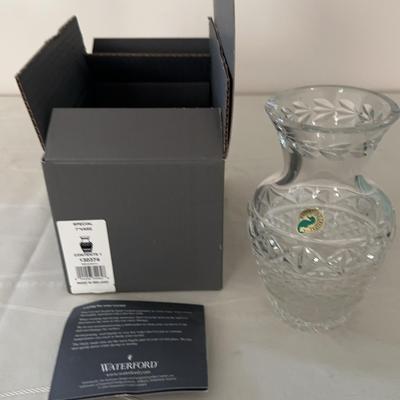 Brand New Waterford 7” Crystal Vase 