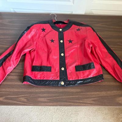 Vintage Red Leather Jacket