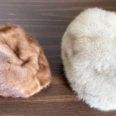 (2) Vintage Mink Fur Hats 