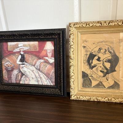 Ludmila Curilova Framed Print (17.5” x 21.5”) + Picasso Framed Print (18.5” x 15.5”)