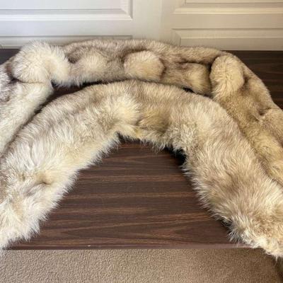 (2) Vintage Artic Fox Mink Stoles