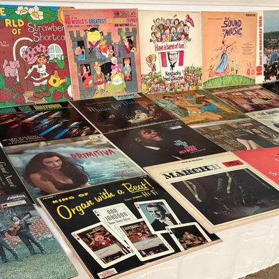 Variety of Vintage (24) 33 1/3 & (7) 45 RPM Record Albums