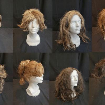 Women's Wigs – Assorted Short and Long Styles in Blonde, Brunette, and Auburn Tones