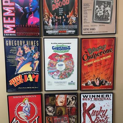 Framed Broadway Theater Posters | Including Cast Signed The Drowsy Chaperone 