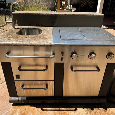 Master Forge Outdoor Sink And Propane Side Burner W/ Griddle