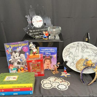 Disney Collector Lot | Books, Figures, Clock, Plate, Ears, and More