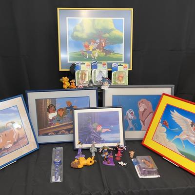 Framed Disney Lithographs & Figurines | Jungle Book, Lion King, Hercules, Hunchback & More