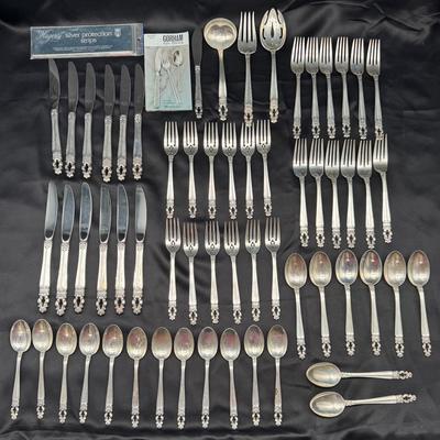 Gorham Sterling Silver Flatware Set | Hispaña Pattern | 60 Pieces 