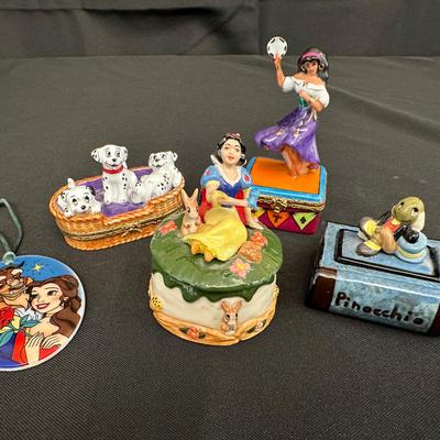 Disney Limoges Character Trinket Boxes | Esmeralda, 101 Dalmatians, Pinocchio & More!