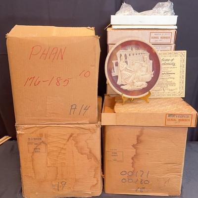 Incolay Cameo Collectors Plates NIB | To A Skylar | Phantom of Delight' & 'Antony W/ COAs