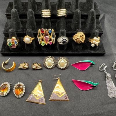 Vintage Fashion Jewelry | Rings, Clip-On Earrings & Designer Christian Dior Pair