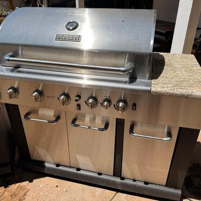 Master Forge Stainless Steel BBQ Grill with Side Counter | Natural Gas