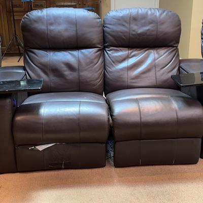 Home Movie Theater Seats With Cup Holders & Trays | Set Of 4 Recliners