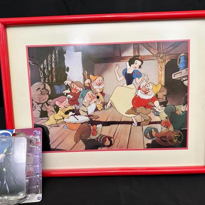 Disney Collectibles Snow White Lithograph & Maleficent Figurine 