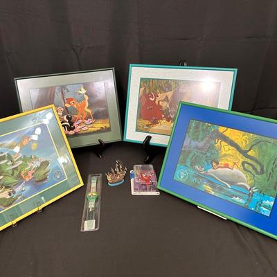 Disney Collectible Lithographs & Figurines | Framed Art, Watch, and Miniatures