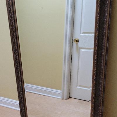 Ornate Wall Mirror | Bronze Tone Frame with Intricate Carvings