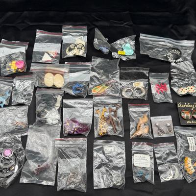 Large Lot of Vintage & Statement Earrings | Plastic, Resin, Metal, Abstract & Animal Designs