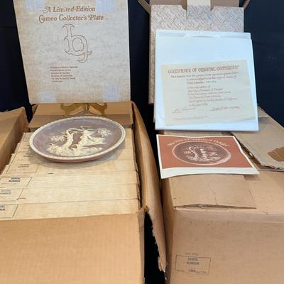 Incolay Cameo Collectors Plates | NIB The Kiss & She Walks In Beauty