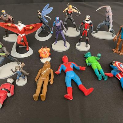 Disney, Marvel & Star Wars Action Figure Lot – Includes Guardians, Spider-Man, Chewbacca & More