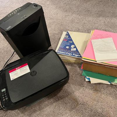 HP Printer, Staples Shredder, Paper, Paper