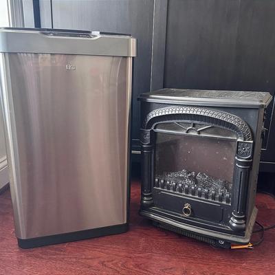 Pet Proof Trash can And Electric Space Heater 