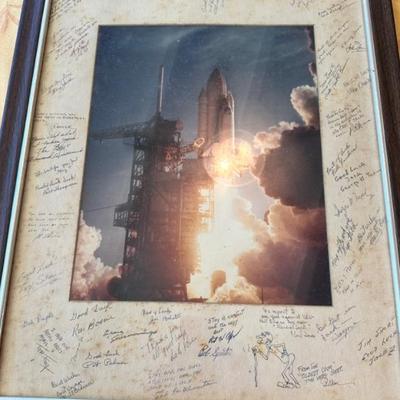 KKT123- Aviation & Space: Signed NASA Launch Photo, Air Force Tribute & Lot 4 F-15 Eagle Posters 