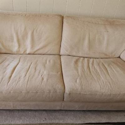 KKT003 - 7' Beige Fabric Couch 